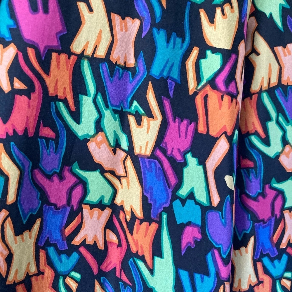 Vintage Geometric Design Silk Jacket Size Small Button Closure Colorful - Picture 4 of 9